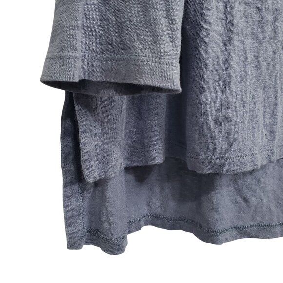Eileen Fisher M Tunic Top Linen Long Sleeve Oversized Hi Lo Hem Relaxed Fit - Picture 6 of 9